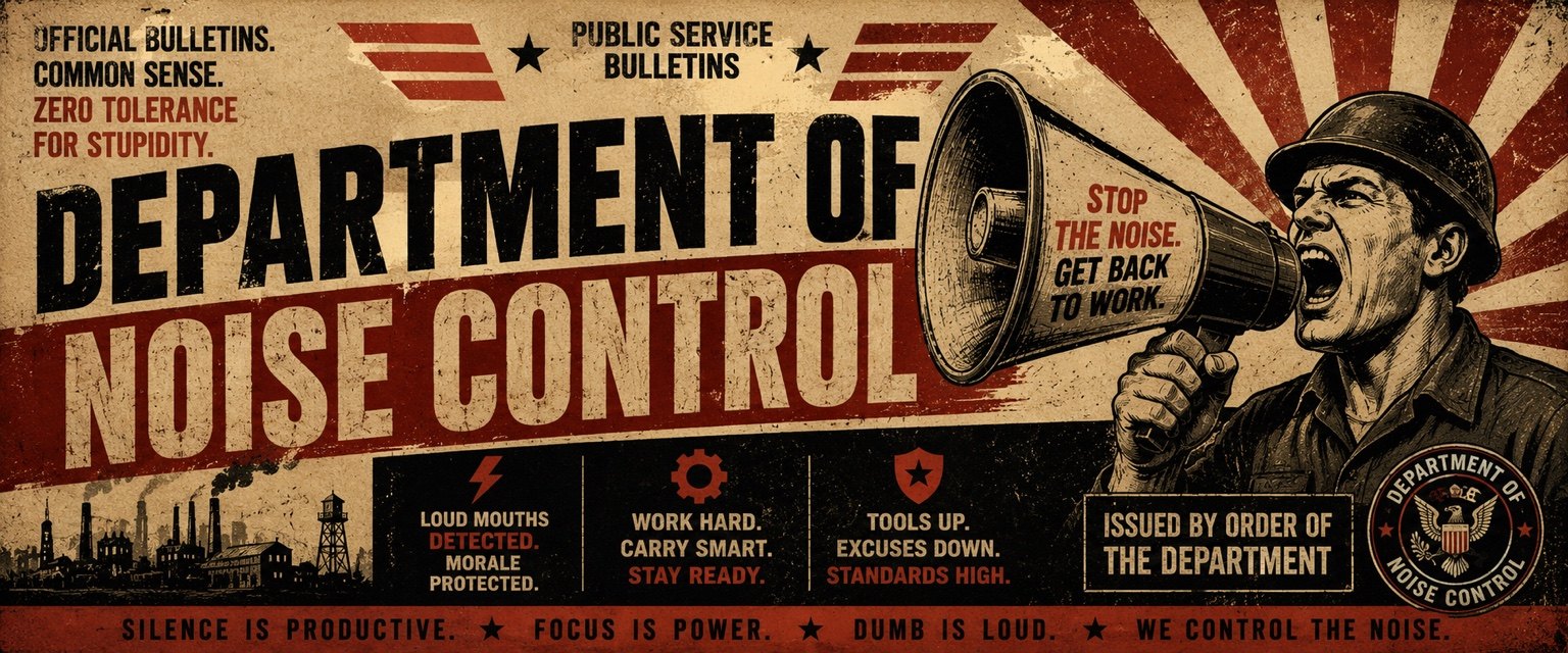 Department of Noise Control brand banner