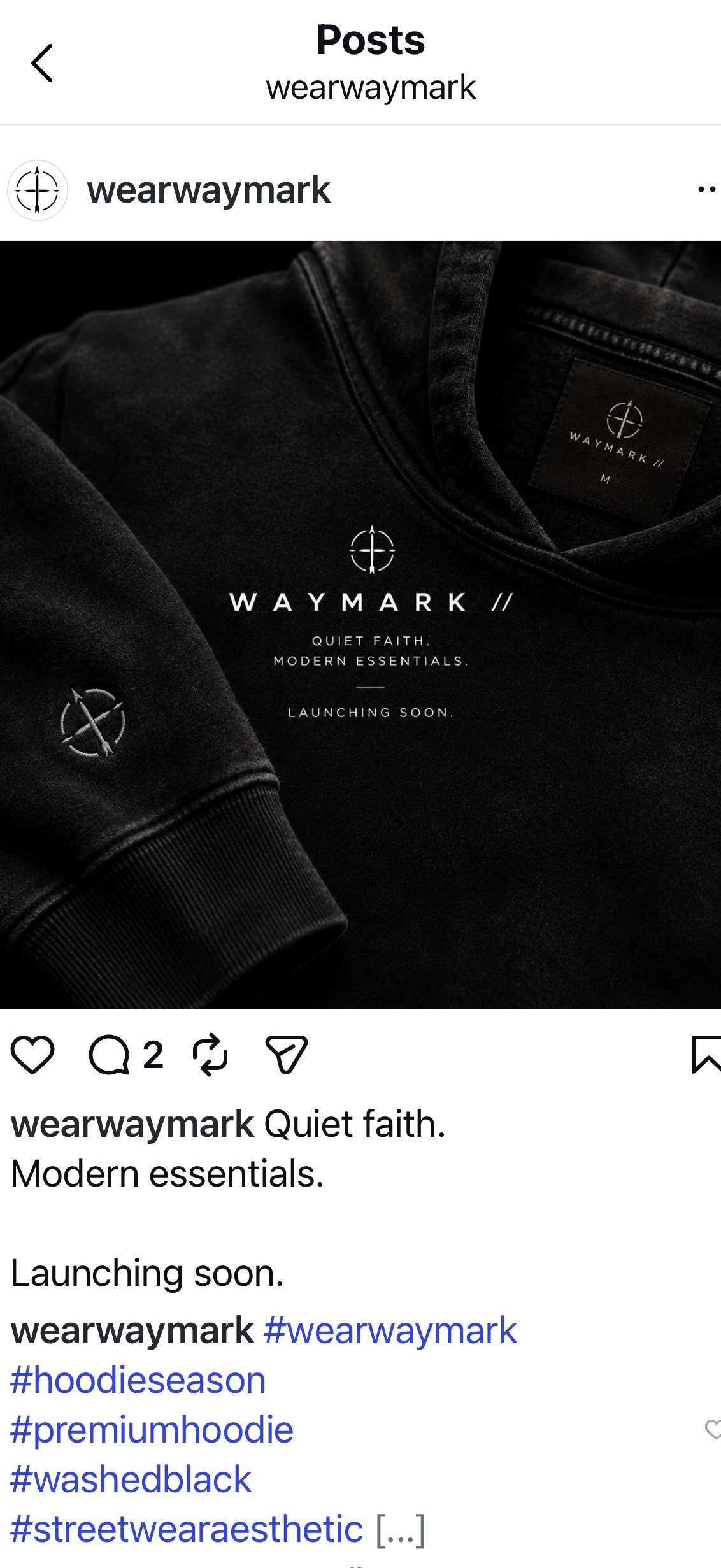 WAYMARK apparel brand mockup